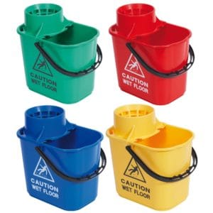 Cross contamination can be avoided in part through colour coded buckets