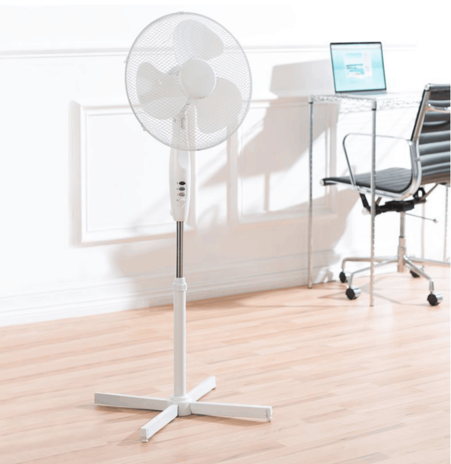 Clean a standing fan